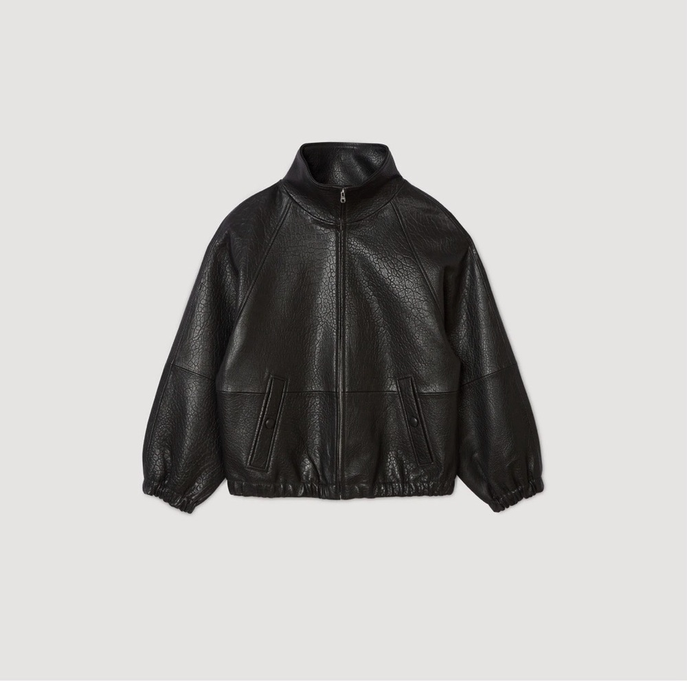 Sandro oversized leather jacket - image 1